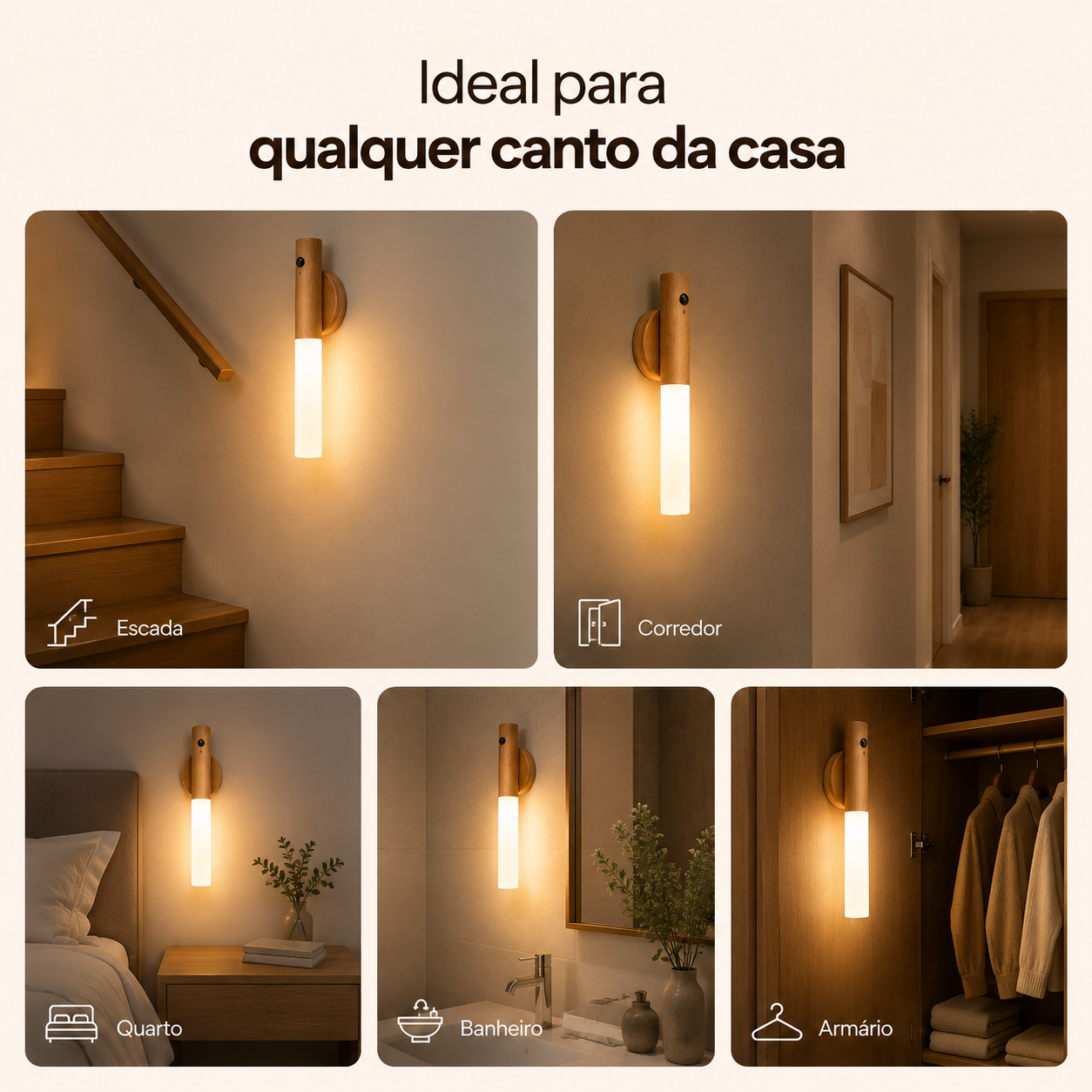 Luz Guia Inteligente com Sensor de Movimento | LED Sem Fio