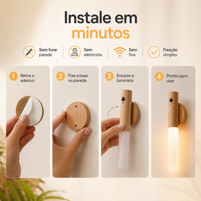 Luz Guia Inteligente com Sensor de Movimento | LED Sem Fio